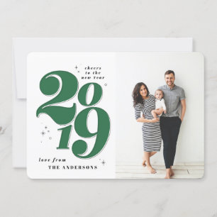 Beifall zum mutigen Fotofeiertag 2019 des neuen Feiertagskarte