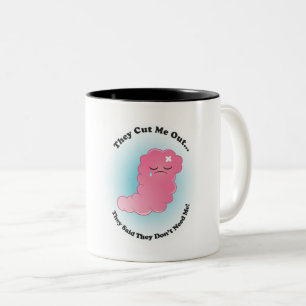 Beifügen des Anhangs "Sie schneiden mich aus..."T Zweifarbige Tasse