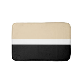 Beige Abstrakte Streifen Badematte