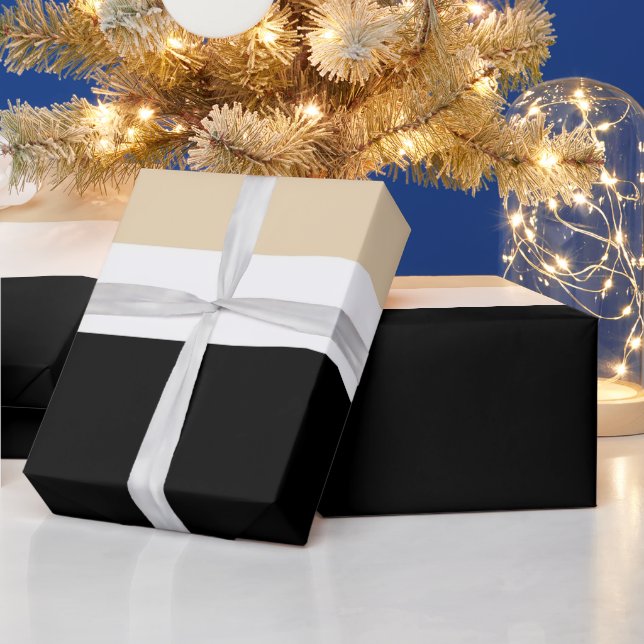 Beige Abstrakte Streifen Geschenkpapier (Feiertage)