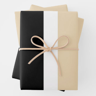 Beige Abstrakte Streifen Geschenkpapier Set