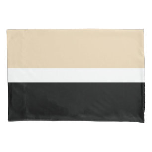 Beige Abstrakte Streifen Kissenbezug