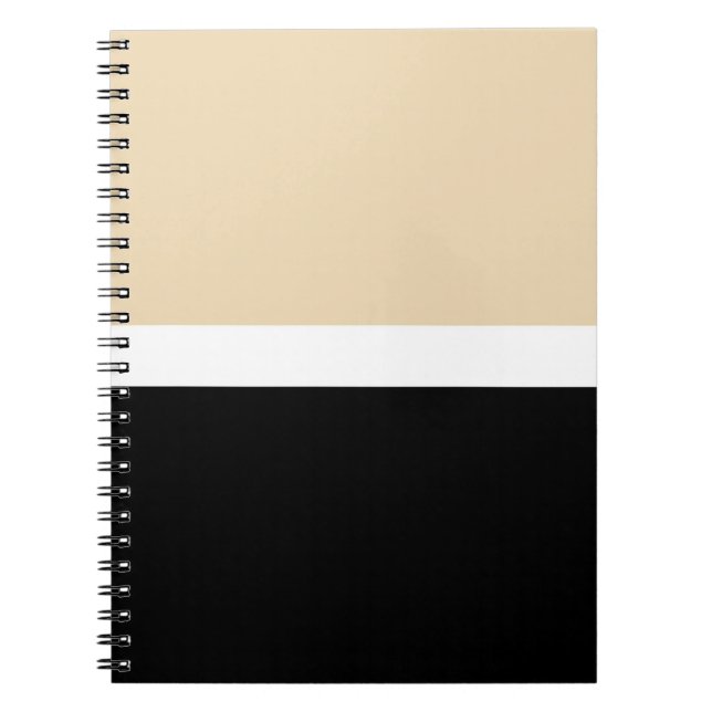 Beige Abstrakte Streifen Notizblock (Vorderseite)