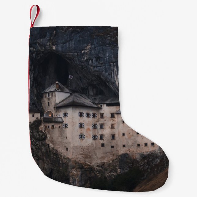 BEIGE AND BLACK CONCRETE HOUSE KLEINER WEIHNACHTSSTRUMPF (Vorderseite)