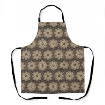 Beige and black ethnic mandala pattern