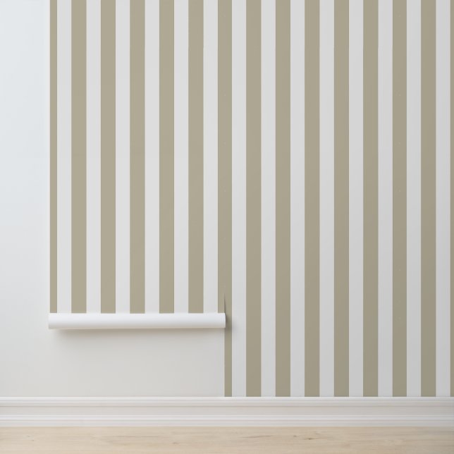 Beige And Khaki Stripes - Boho Earthy Vibes Tapete (Anwendung)