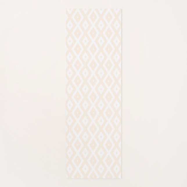 Beige and white diamond pattern yogamatte (Vorderseite)