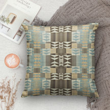 Beige Aquamarin Blue Green Taupe Brown Tribal Must