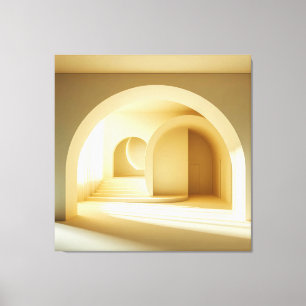 Beige Arch Stairway Leinwanddruck