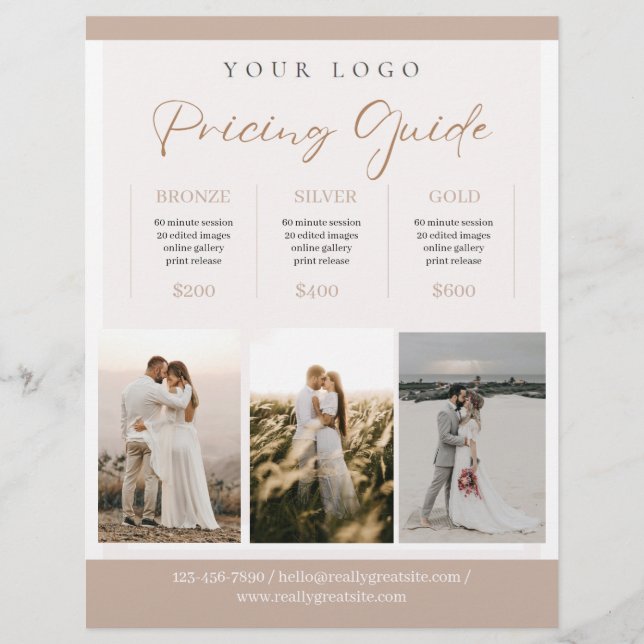 Beige Ästhetik Elegante Minimalistische Fotografie Flyer (Vorne)