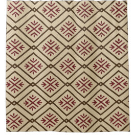 Beige, auf Stamm Inspiriert Duschvorhang
