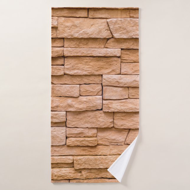 Beige aus Textilien nah Badehandtuch (Badehandtuch)