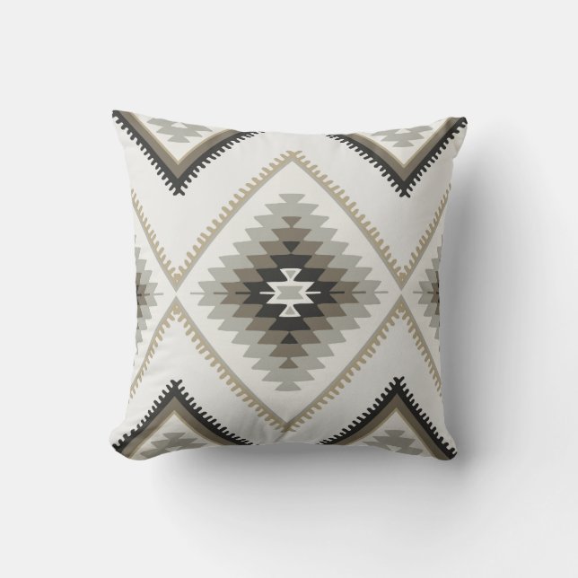 Beige Azteke Kissen (Vorderseite)