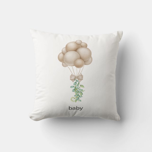 Beige Balloons Kissen (Vorderseite)
