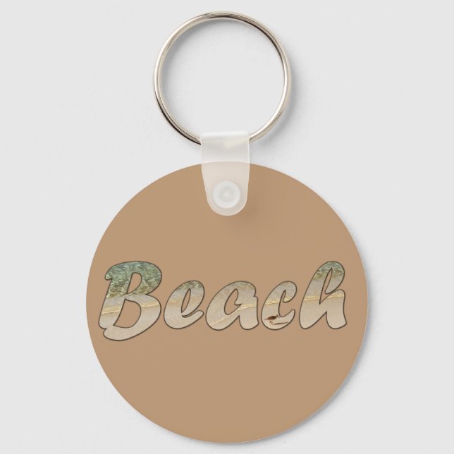 Beige Beach Schlüsselanhänger (Vorderseite)
