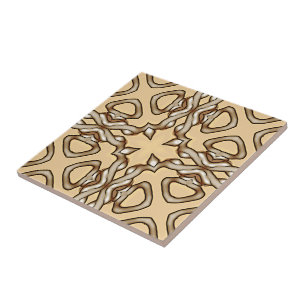 Beige Beige Braun Taupe Elfenbein Ethnische Stamme Fliese