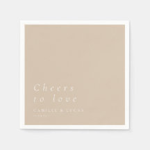 Beige Beige für Liebe Personalisierte Hochzeit