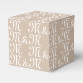 Beige Beige-Geschenke der beiden Initials Geschenkschachtel