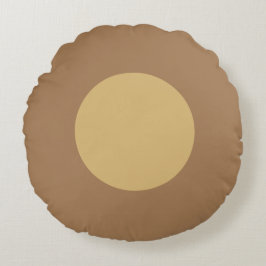 Beige Big Dot Rundes Kissen