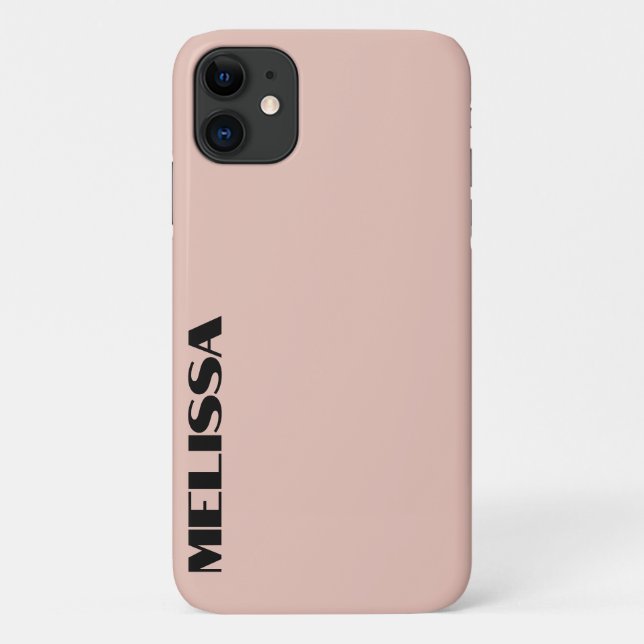 Beige Black Bold Typografie Case-Mate iPhone Hülle (Rückseite)