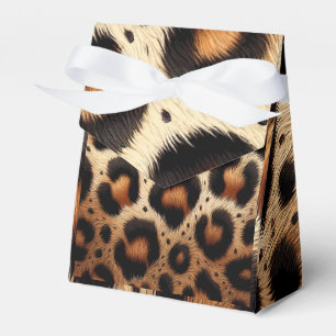 Beige & Black Leopard Fell Tierdruck Punkte  Geschenkschachtel