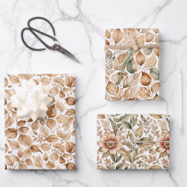 Beige Blätter für Wasserfarben Muster