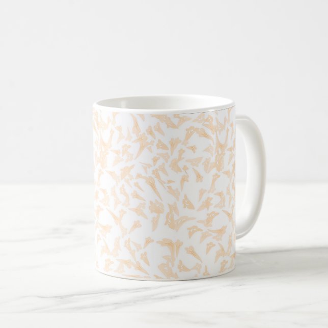 Beige-Blattmuster-Kaffeetasse Kaffeetasse (VorderseiteRechts)