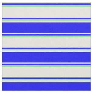 Beige, blaue und hellgrüne Streifen Stoff