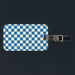 Beige   Blauer Karo Prüfpappmuster Gepäckanhänger<br><div class="desc">Beige   Blauer Karo Gepäckanhänger</div>