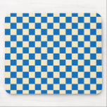 Beige Blauer Karo Prüfpappmuster Mousepad<br><div class="desc">Beige Blauer Karo Prüfstand Mouse Pad</div>