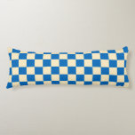 Beige   Blauer Karo Prüfpappmuster Seitenschläferkissen<br><div class="desc">Beige   Blauer Karo Prüfpappe Muster Kissen</div>