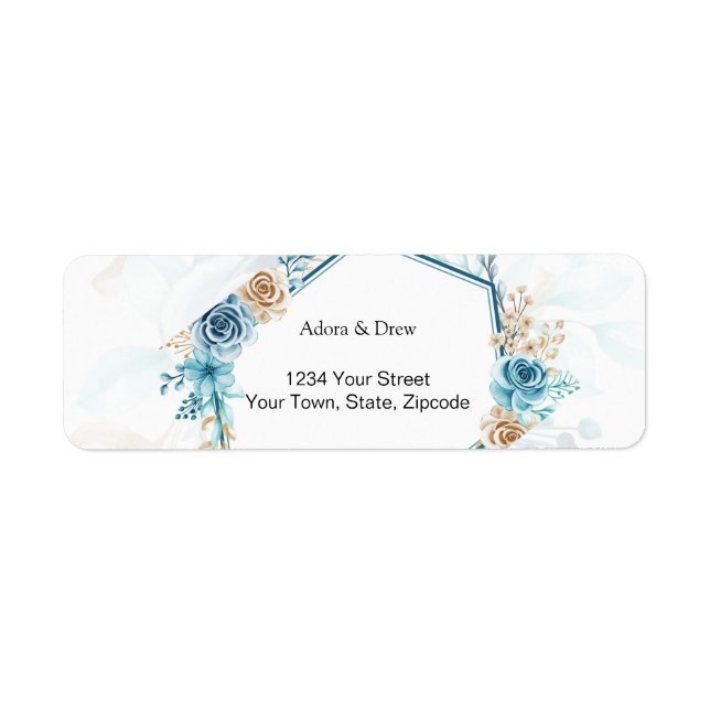 Beige blue Elegant Floral Wedding (Vorne)