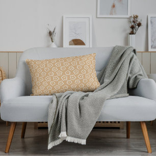 Beige Blume Bohemischer neutraler tropischer Somme Lendenkissen