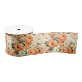 Beige Blume Satinband