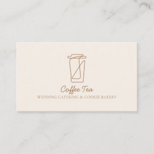 Beige Blush Papier Trink Tee Tasse Visitenkarte