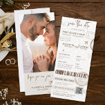 Beige Boarding Pass Zielort Foto Hochzeit Einladung<br><div class="desc">Beige Boarding Pass Destination Foto Hochzeit Einladung. Matching-Elemente verfügbar.</div>