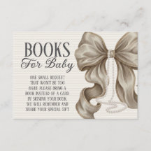 Beige-Bogen-Mädchen-Baby-Shower-Bücher für Baby