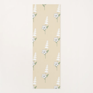 Beige Bohemisches botanisches Muster Yogamatte