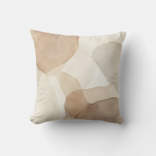 Beige Boho-Abstract-Wasserfarb-Wurfkissen Kissen