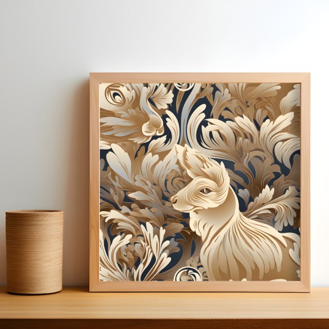 Beige BOHO Rabbit Poster (Von Creator hochgeladen)