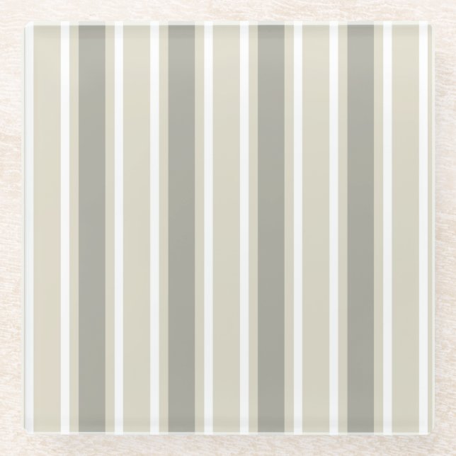 Beige Bonbons Glasuntersetzer (Vorderseite)