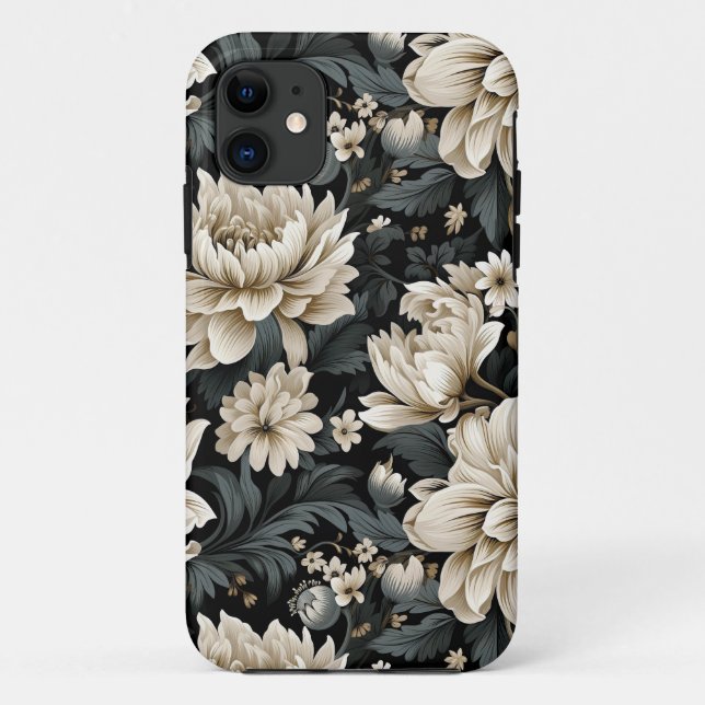 Beige Botanisch, schön, Natur, blumenreich Case-Mate iPhone Hülle (Rückseite)