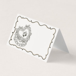 Beige Bow Coquette Cake Bachelorette Platzkarten