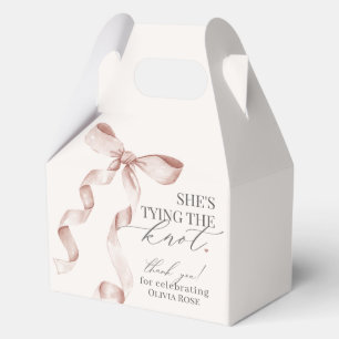 Beige Bow, die das Geschenk des Brautparty des Kno Geschenkschachtel
