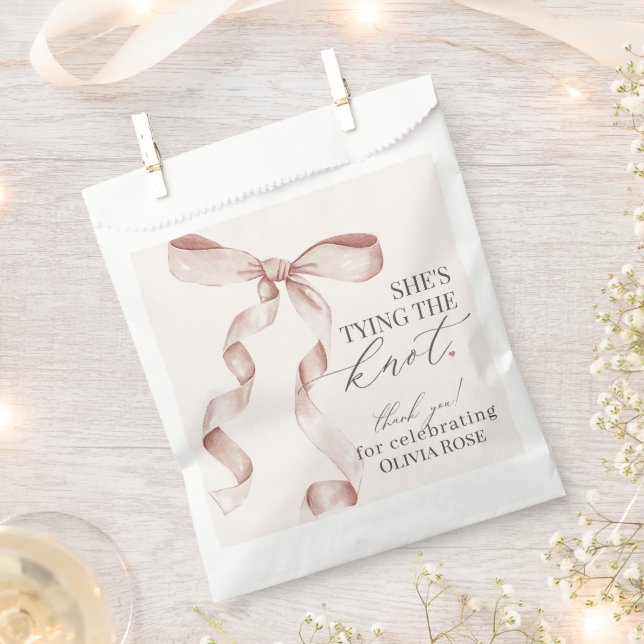 Beige Bow verbindet das Knot-Brautparty-Dessert Geschenktütchen (Ausgeschnitten)