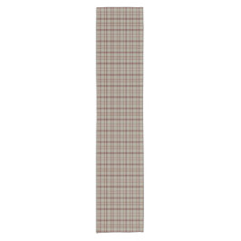 Beige-Braun-Karierter Klassischer Muster-Tischläuf Kurzer Tischläufer