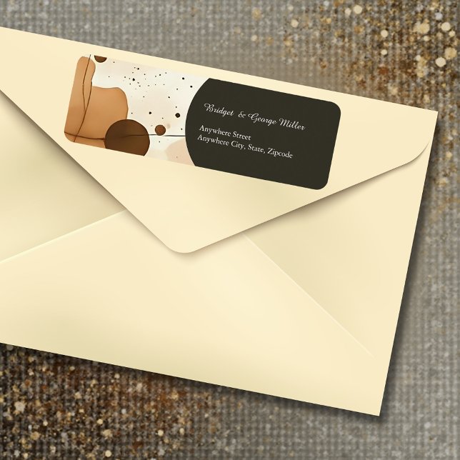 Beige braun Rustikale Warme abstrakte Rücksendeadr (Von Creator hochgeladen)