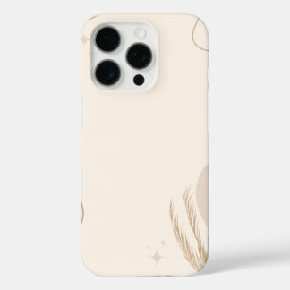 Beige Braune Ästhetische Floral Linktree Hintergru iPhone 16 Pro Hülle