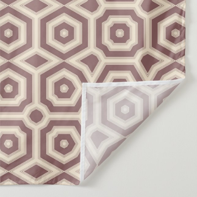 beige-braune geometrische Muster Deko Wandteppich (Detail)