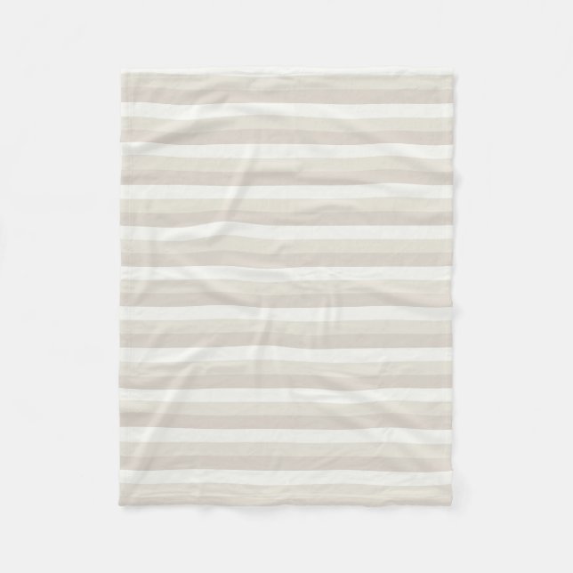 Beige braune gestreifte Dekoration Elegante Farben Fleecedecke (Vorderseite)